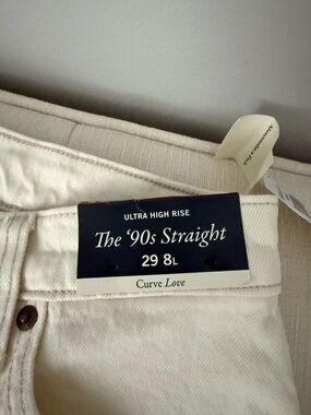 Abercrombie & Fitch Cream High-Rise Jeans